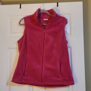 Ladies Columbia Vest Pink Sz L